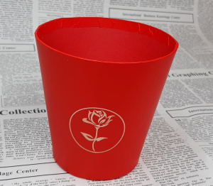 Коробка для цветов 6073  (1 шт , 10,5х10,5х7см) цвет красный