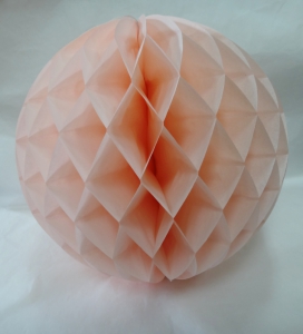 Шар декоративный , соты , розовыйй, диаметр 30 см.