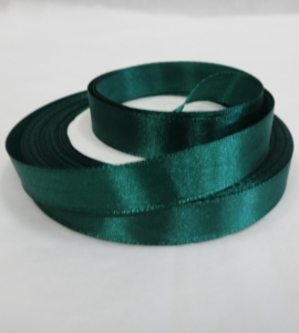 Лента атласная 12 мм( 23 метра)цв.168 темнозеленый .