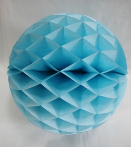 Шар декоративный , соты , голубой, диаметр 30 см.