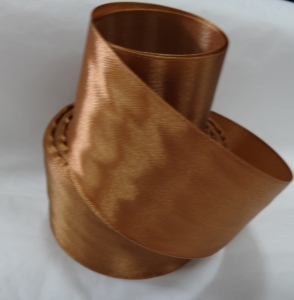 Лента атласная 50 мм (цв.158 коричневозолотистый , 23 метра )