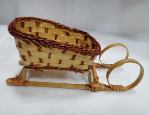 Кашпо сани из лозы (17х8х8 см )