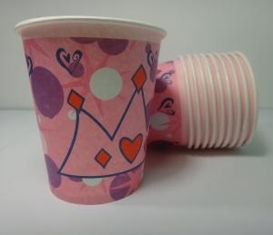 Стаканчик розовый - "День Рождения" (комплект 10 шт.)