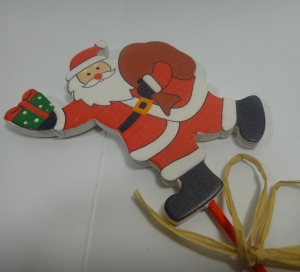 Новогодний декор на палочке Дед Мороз .