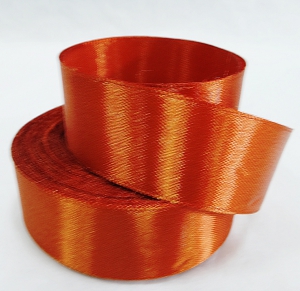 Лента атласная 25 мм(цвет 161 рыжий 23 метра )