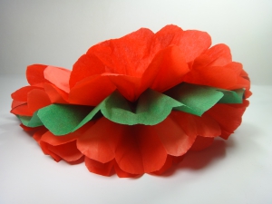 Разноцветный помпон - 23 см