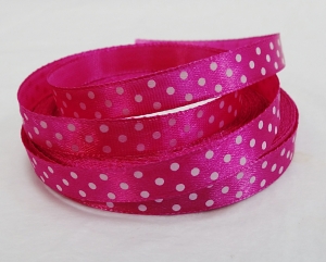 Лента атласная в горошек , (1 см ,25 ярд ) №95