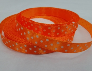 Лента атласная в горошек , (1 см ,25 ярд ) № 25