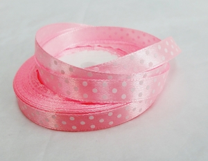Лента атласная в горошек , (1 см ,25 ярд ) № 147