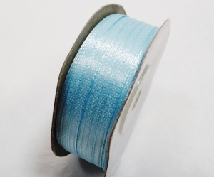 Лента атласная 3 мм ( 91метр )цв.  голубой