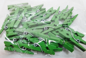 Мини декор   прищепки деревянные 2,5 см см 9077 (25шт )