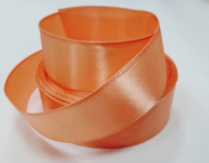 Лента атласная 25 мм(цв88 Ярко персиковый 23 метра )