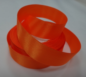Лента атласная 25 мм(цв25 Ярко оранжевый 23 метра )