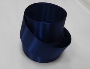 Лента атласная 40 мм(цв.120 темносиний , 23 метра)