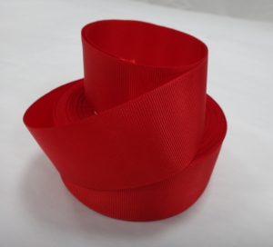 Лента репсовая  однотонная  цв.красный( высота 4 см  , 18 метров в рулоне)