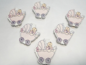 Мини декор на прищепке (розовый ) .