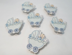 Мини декор на прищепке ( голубой ) .